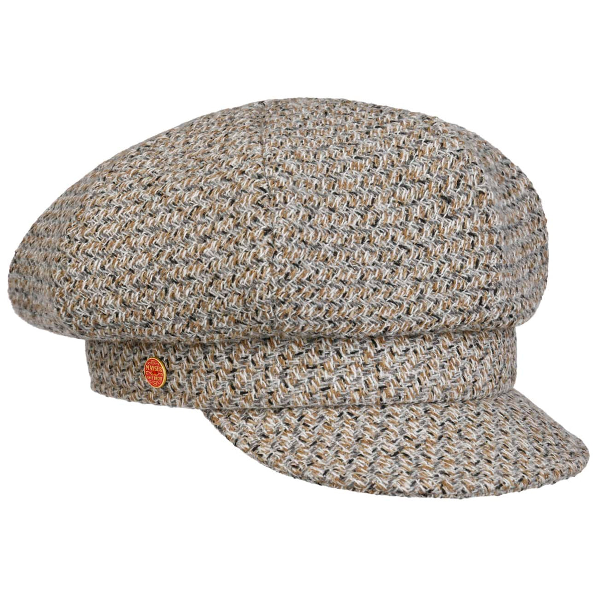 Camilla Wool Mix Newsboy Cap beige-grau 1