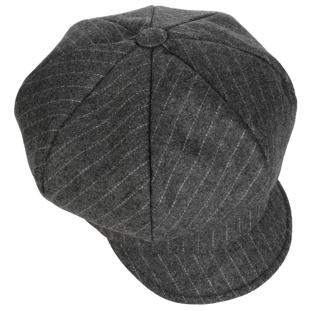 Camilla Pinstripe Newsboy Cap grau 6