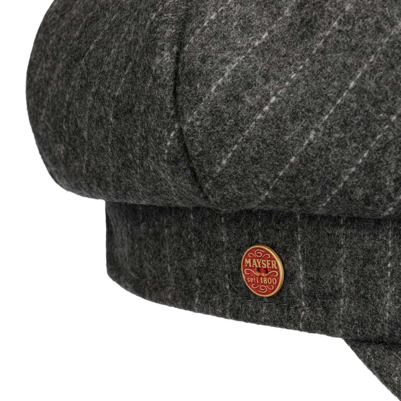 Camilla Pinstripe Newsboy Cap grau 8