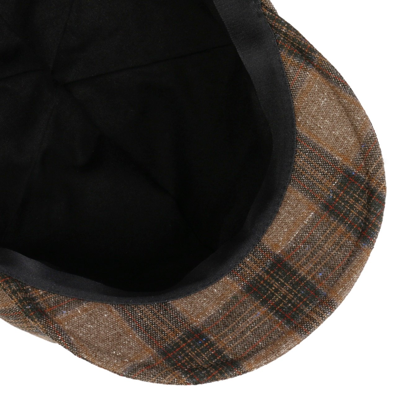 Camilla Silk Check Ballonmütze beige 3