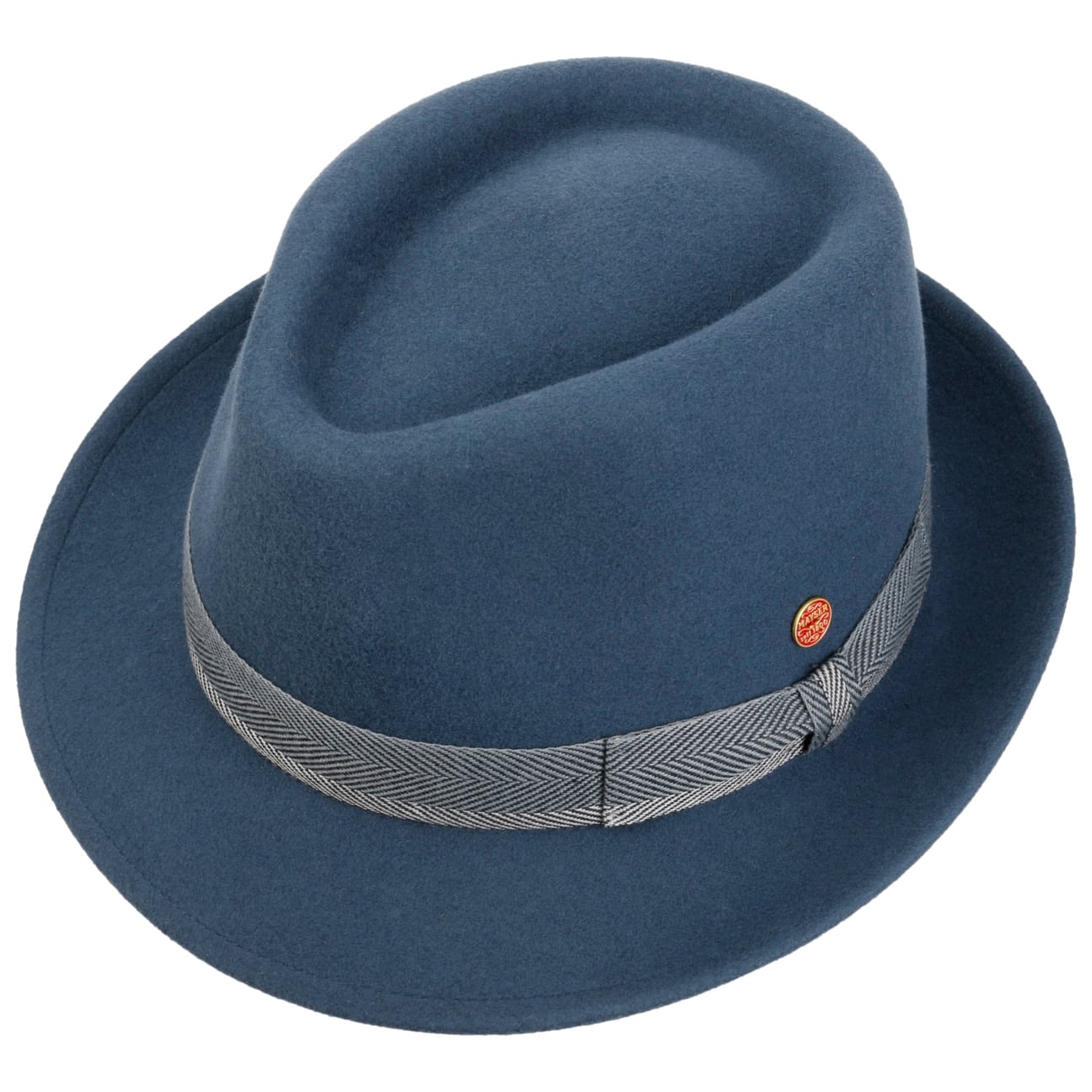 Troy Classic Trilby Ullhatt blau 2