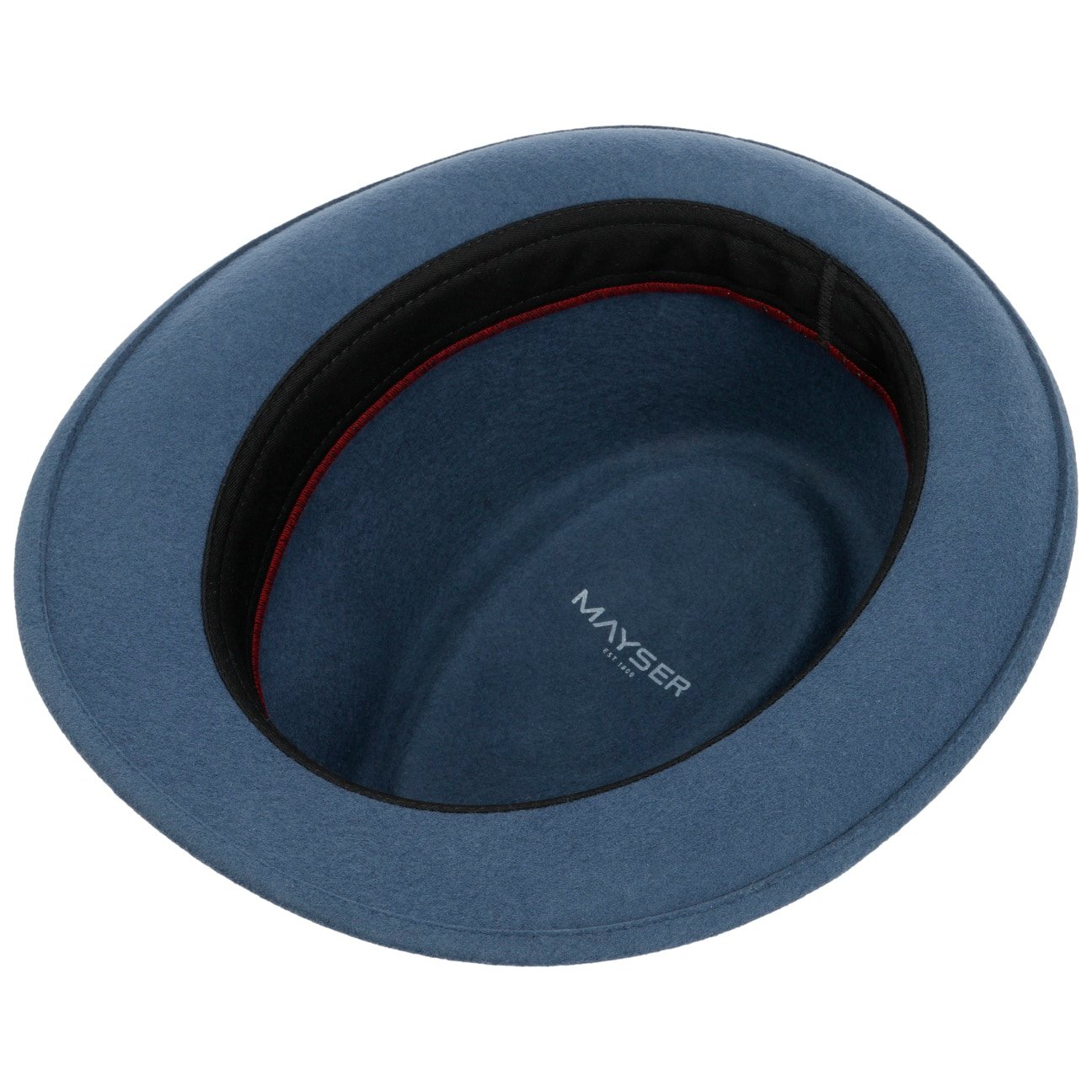 Troy Classic Trilby Wollen Hoed blau 3