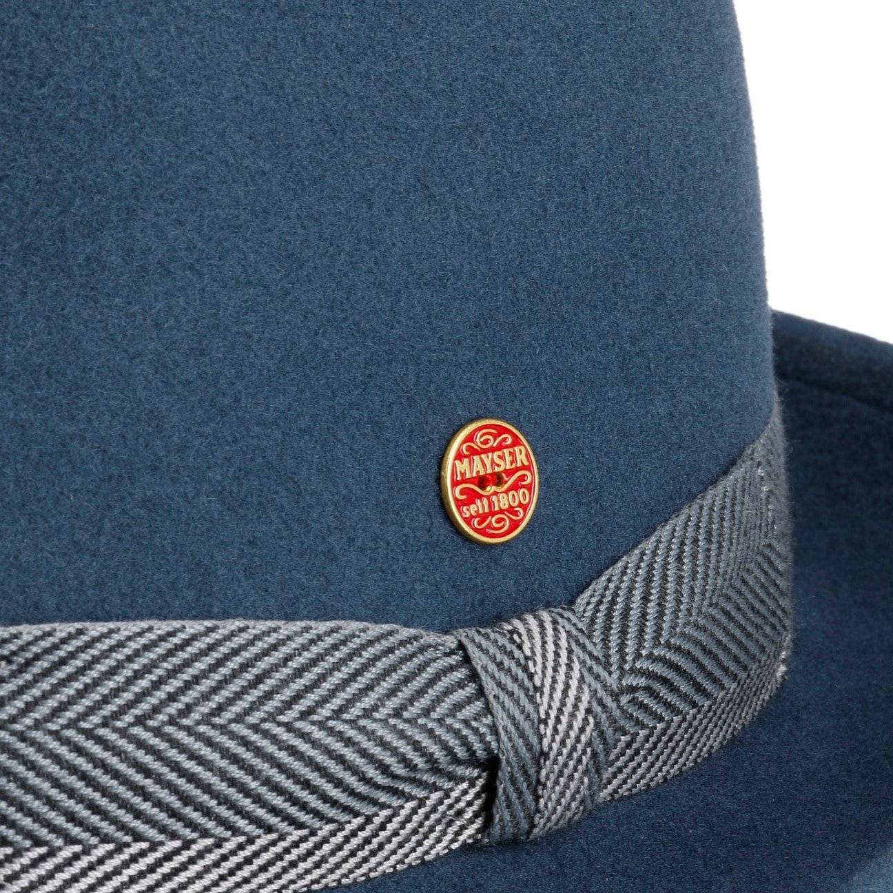 Troy Classic Trilby Wollen Hoed blau 4
