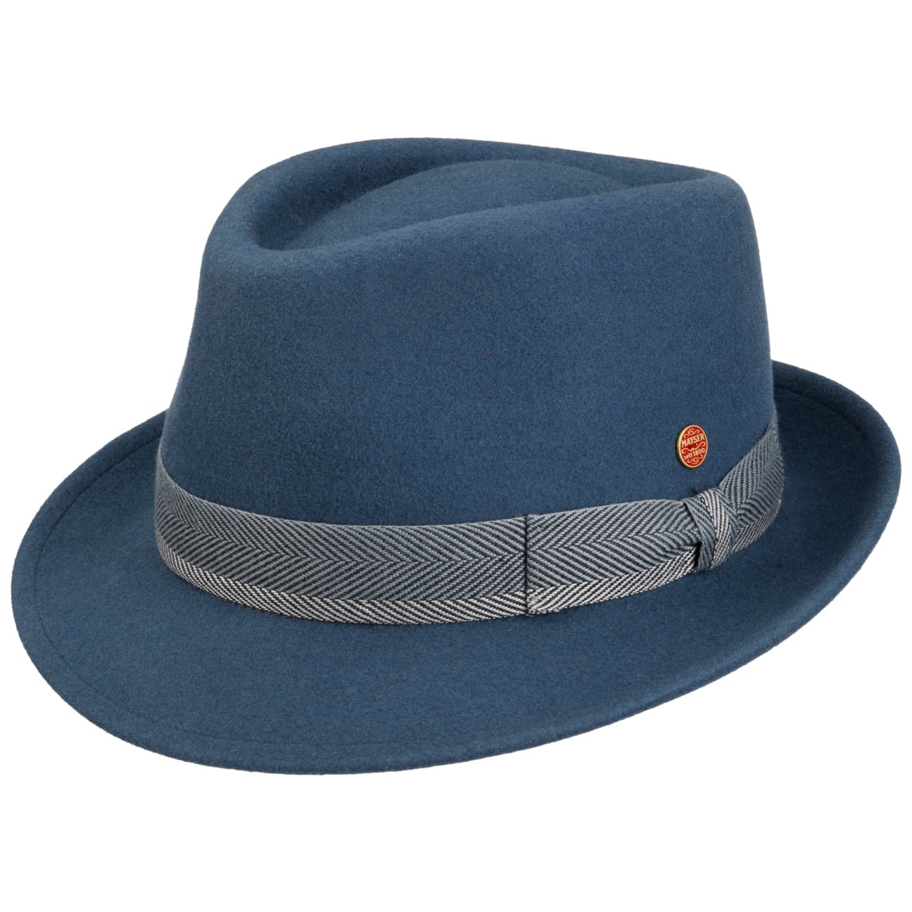 Troy Classic Trilby Ullhatt blau 1