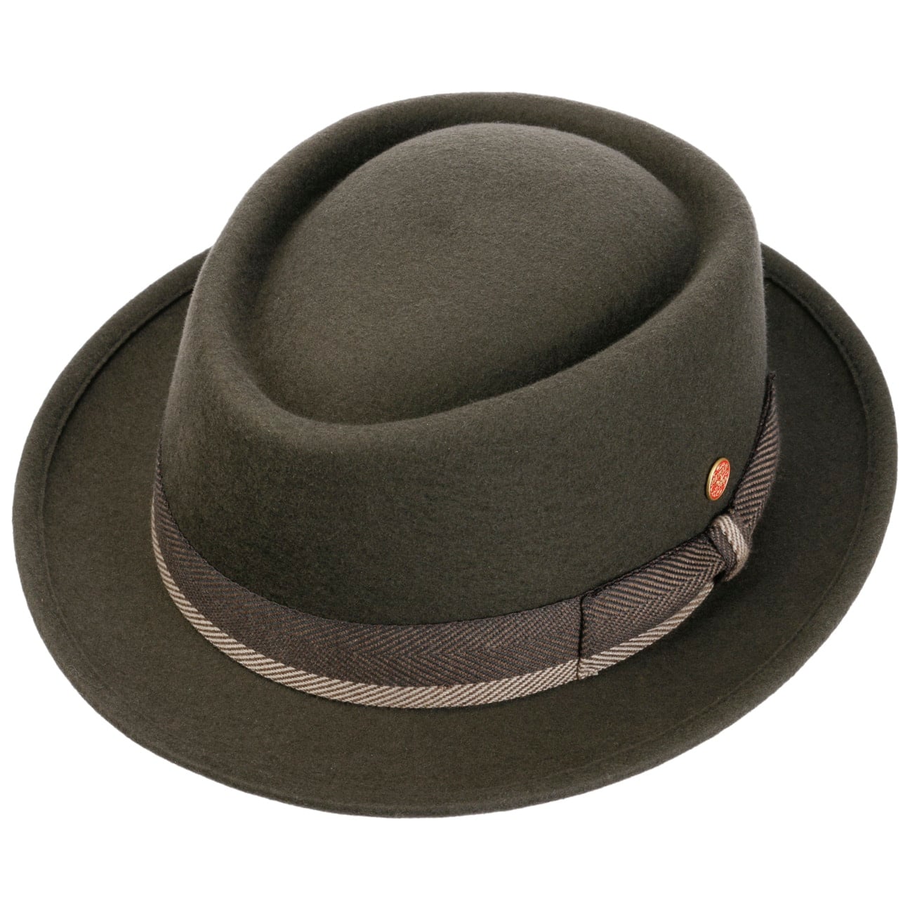 Andy Classic Pork Pie Ullhatt taupe 6