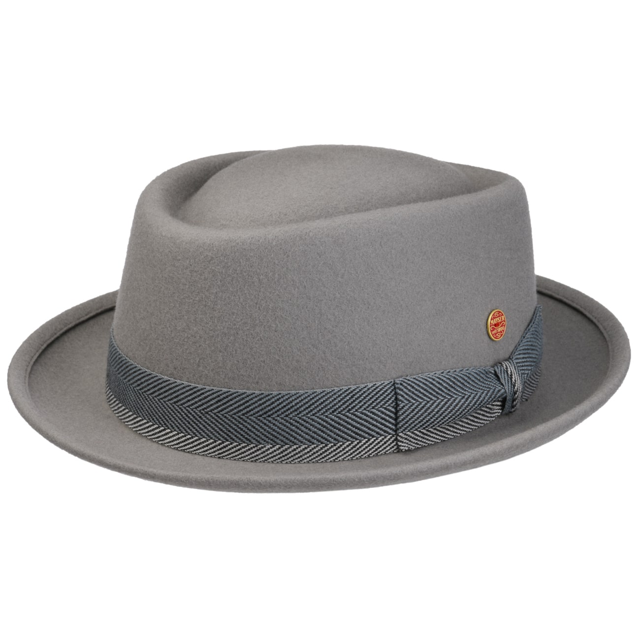 Andy Classic Pork Pie Ullhatt grau 1