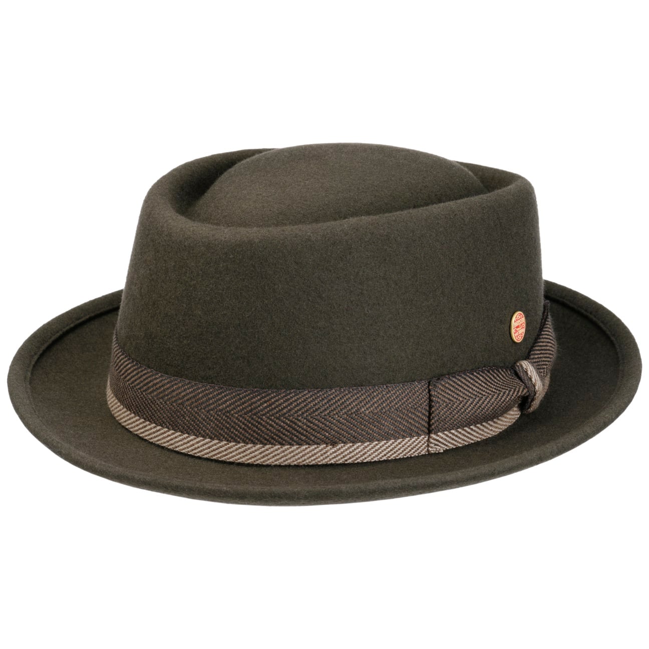 Andy Classic Pork Pie Ullhatt taupe 5