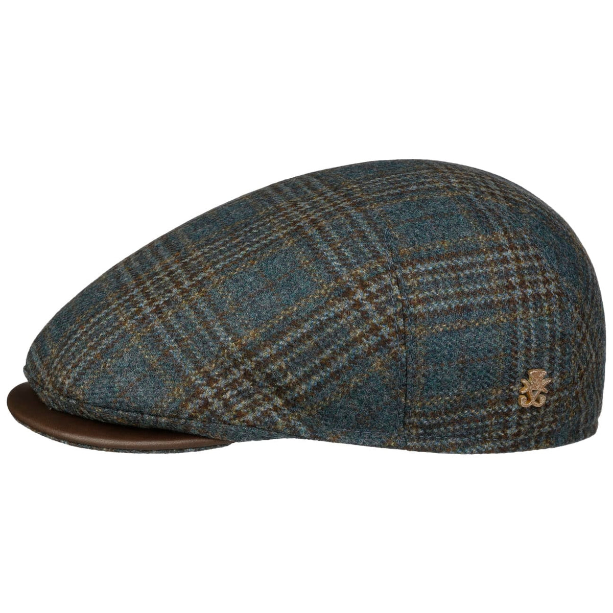 Marzio Wool flat cap Zechbauer braun-blau 1