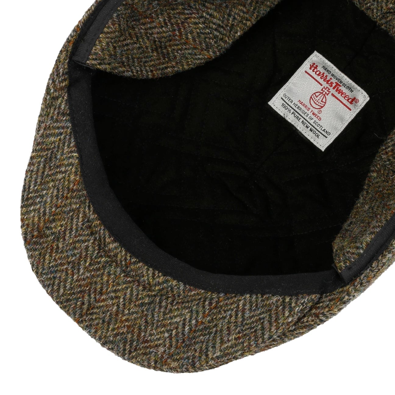 Sidney Plus Harris Tweed Flat Cap braun-oliv 3