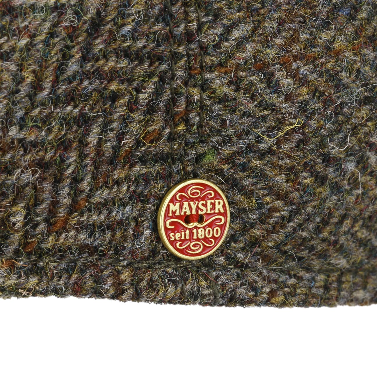 Sidney Plus Harris Tweed Flat Cap braun-oliv 5