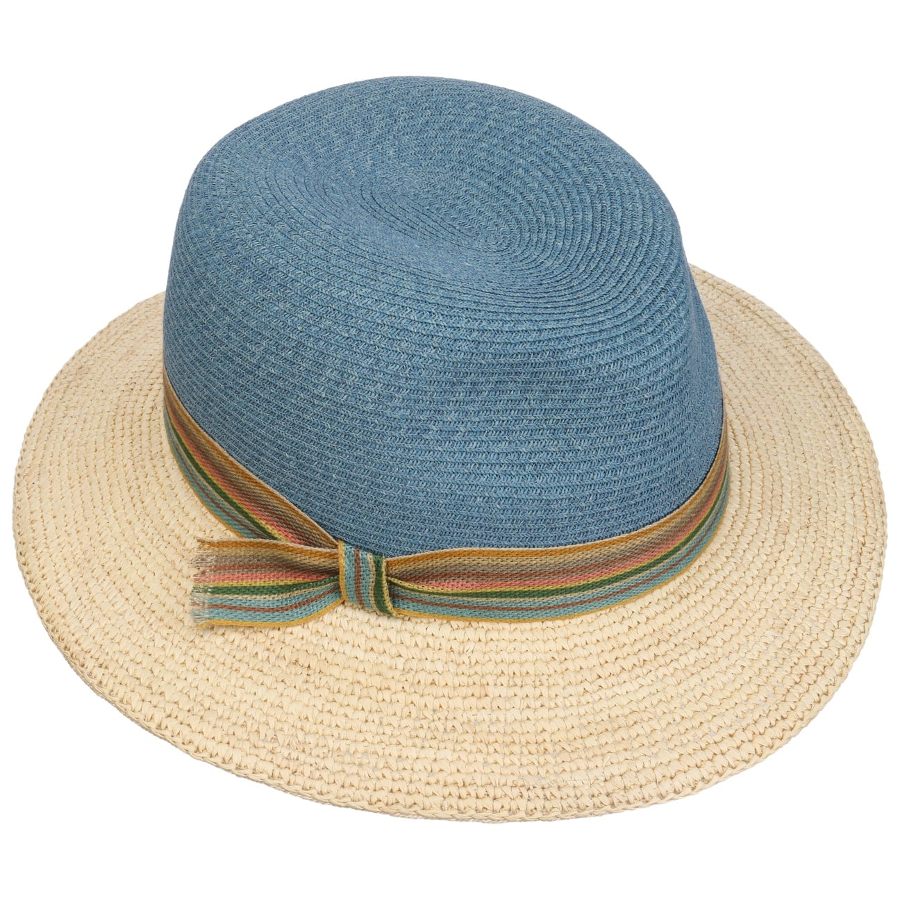 Nane Raffiahut natur-blau 2