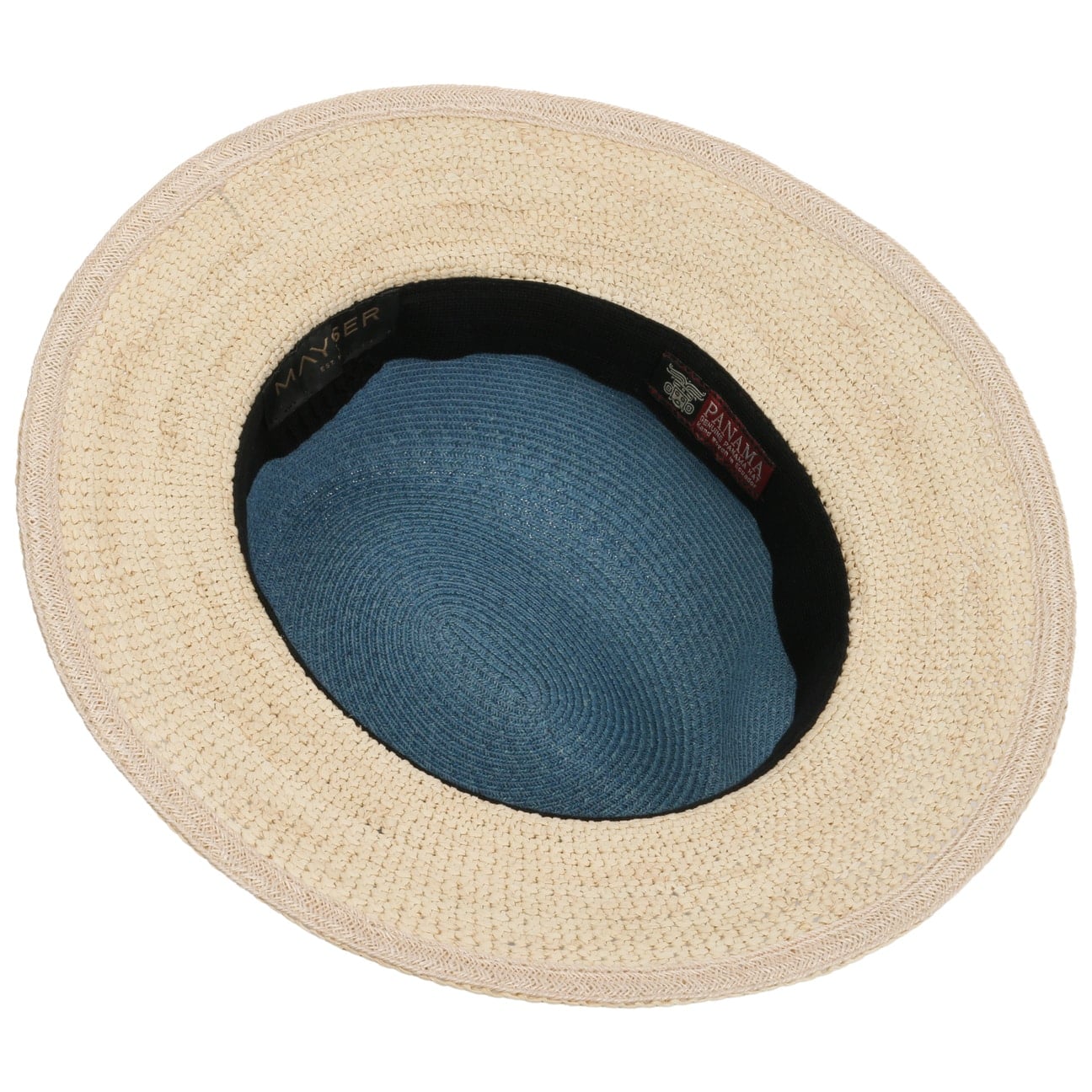 Nane Raffiahut natur-blau 3