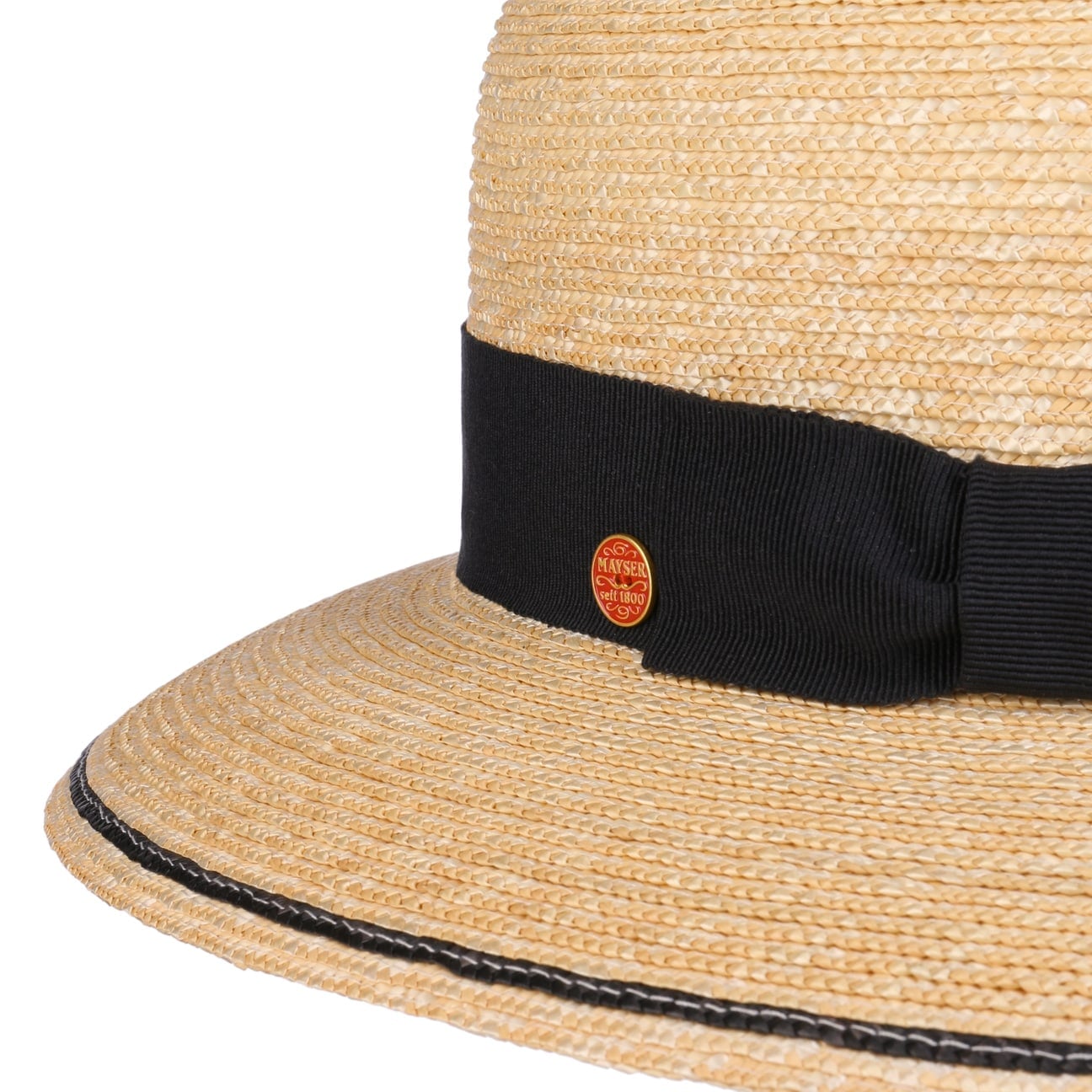 Palmira Weizenstrohhut mit UV-Schutz natur-schwarz 4