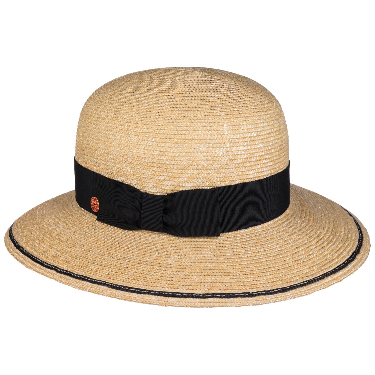 Palmira Weizenstrohhut mit UV-Schutz natur-schwarz 1