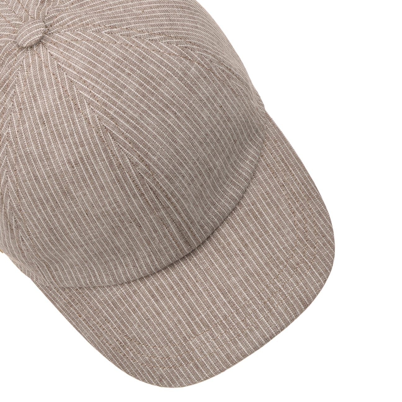Rosie Stripes Leinen Baumwolle Cap hellbraun 8