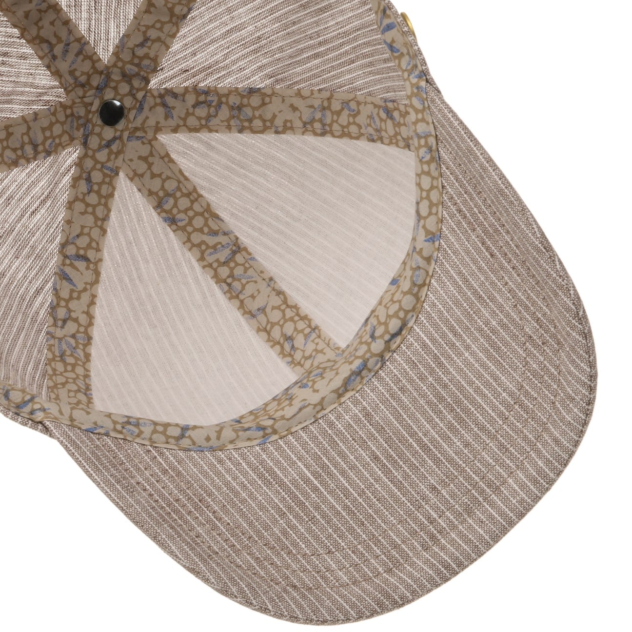 Rosie Stripes Leinen Baumwolle Cap hellbraun 9