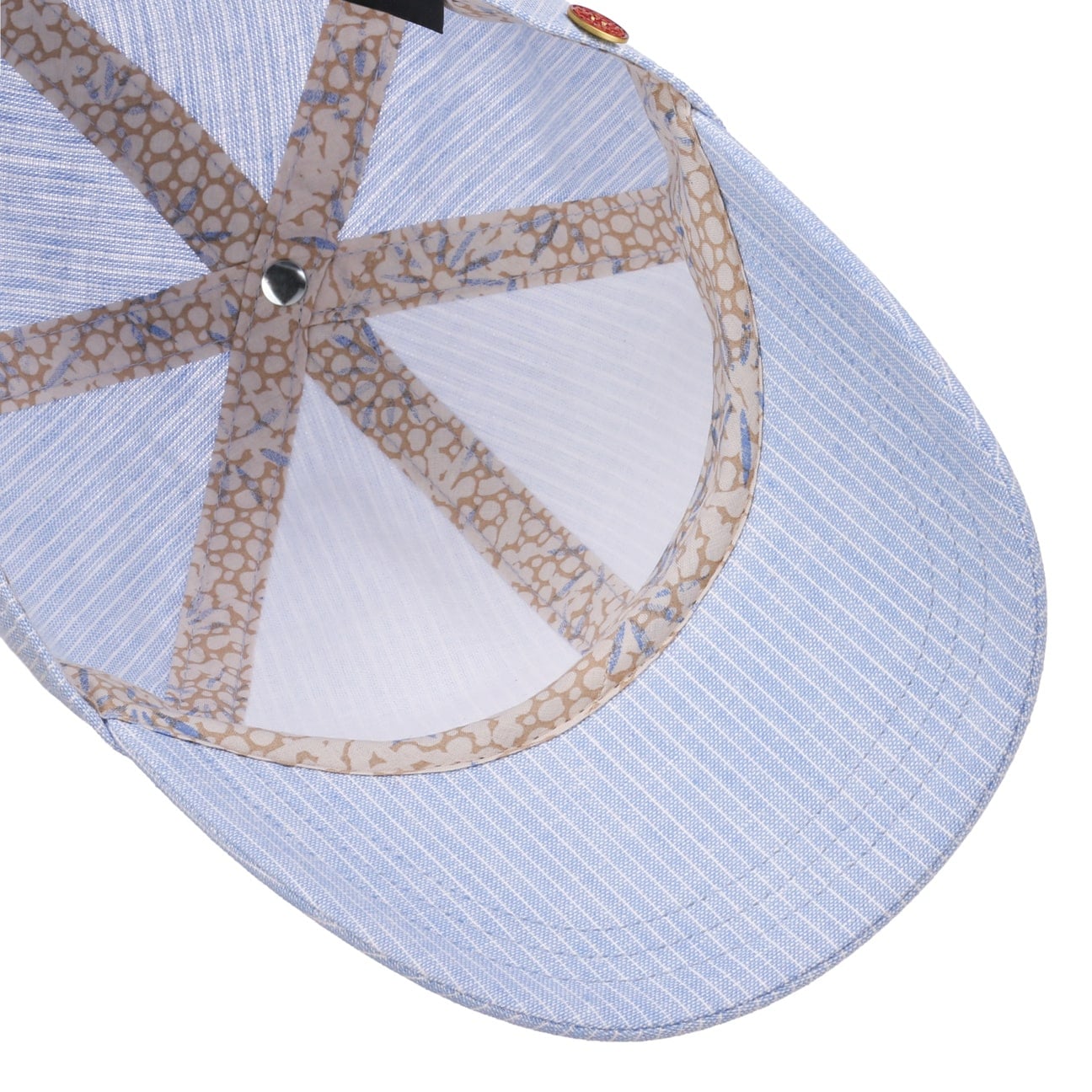 Rosie Stripes Leinen Baumwolle Cap hellblau 3