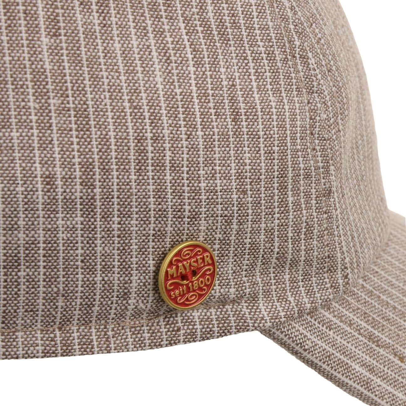 Rosie Stripes Leinen Baumwolle Cap hellbraun 11