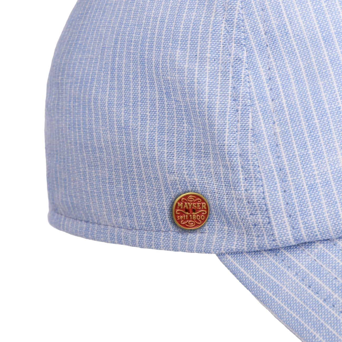 Rosie Stripes Leinen Baumwolle Cap hellblau 6