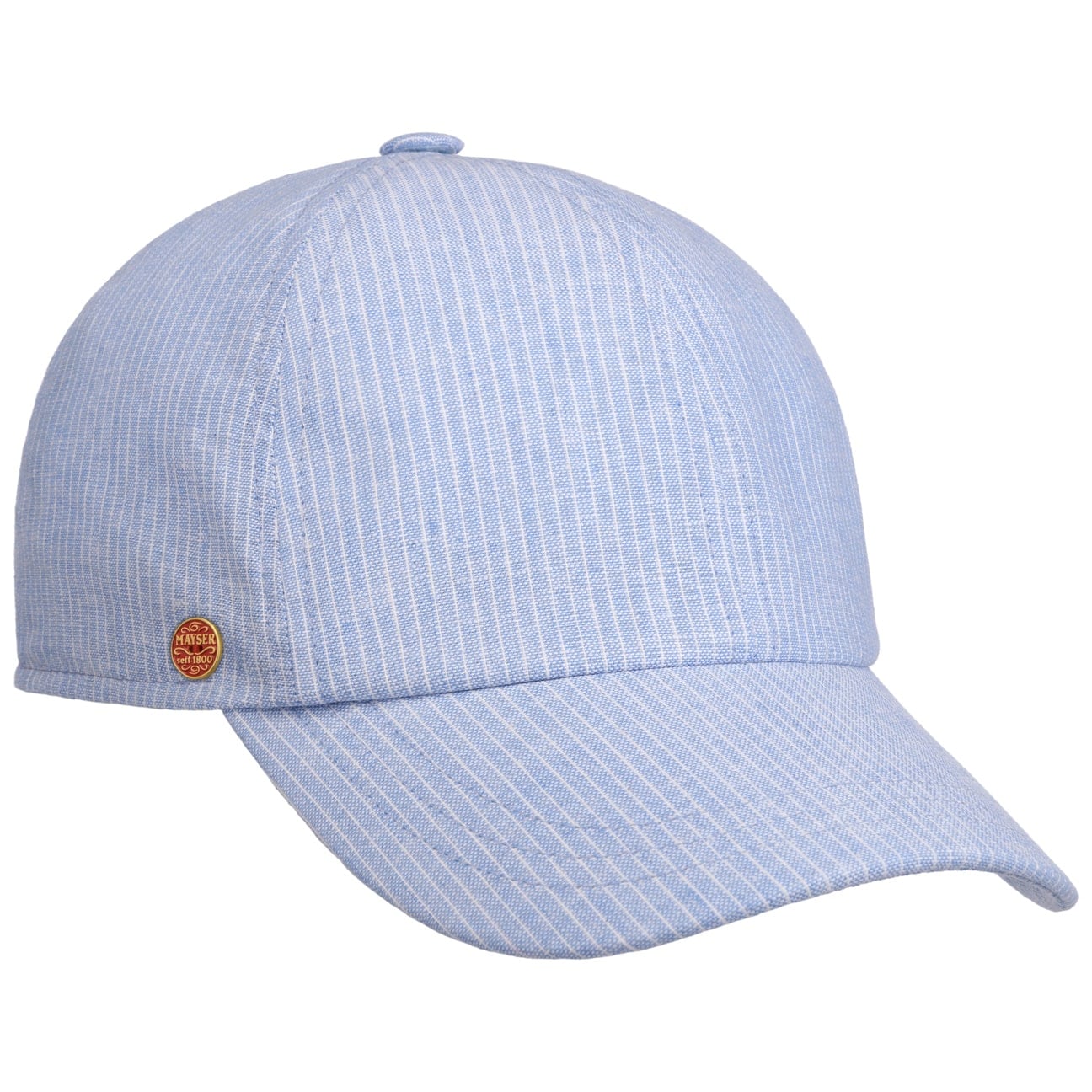 Rosie Stripes Leinen Baumwolle Cap hellblau 1