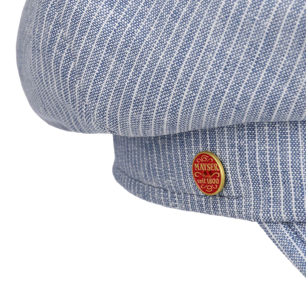 Camilla Leinen Baumwolle Ballonmütze blau 4