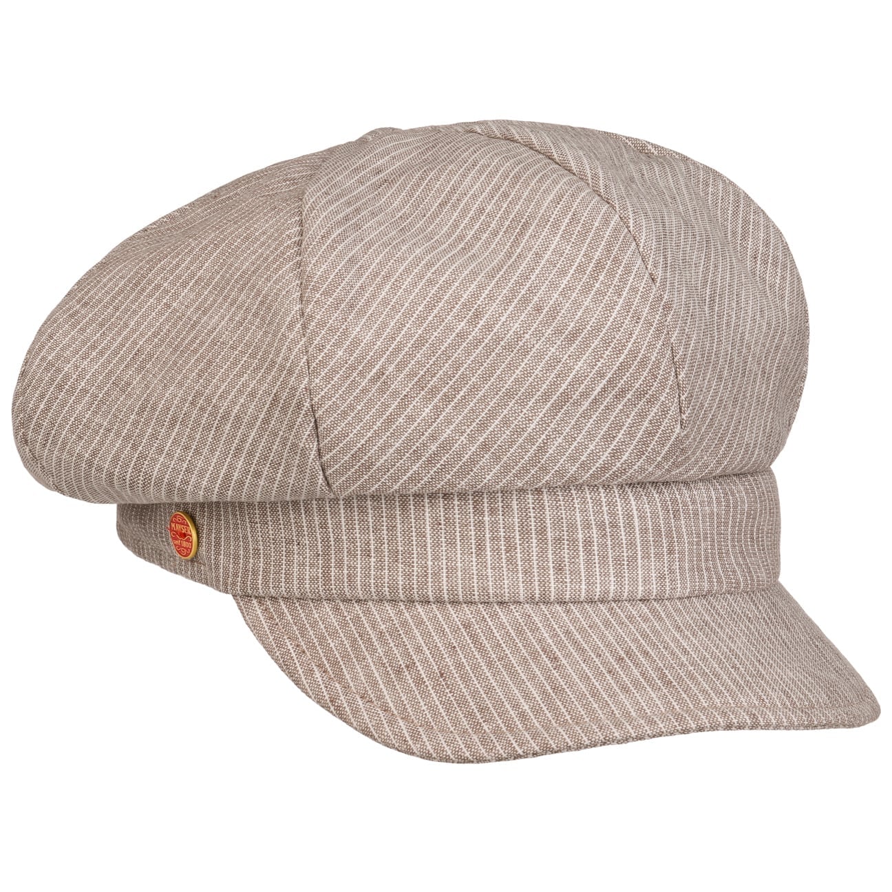 Camilla Leinen Baumwolle Ballonmütze hellbraun 8