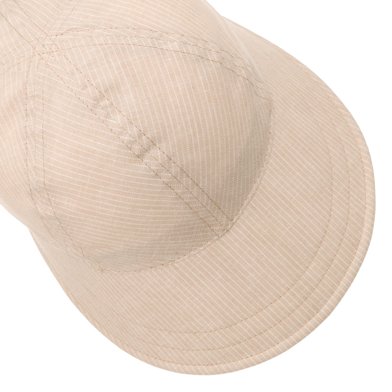 Lilly Stripes Leinen Baumwolle Visor hellbeige 7