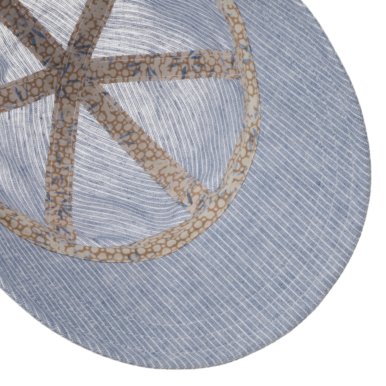 Lilly Stripes Leinen Baumwolle Visor blau 3