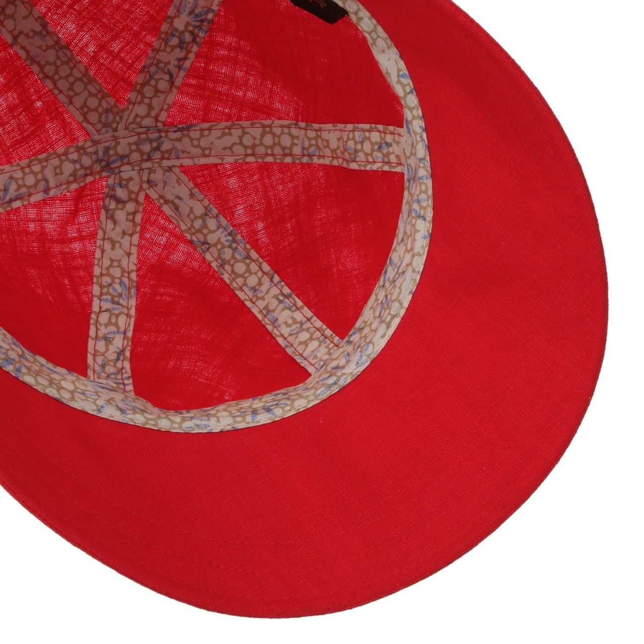 Lilly Stripes Leinen Baumwolle Visor rot 13