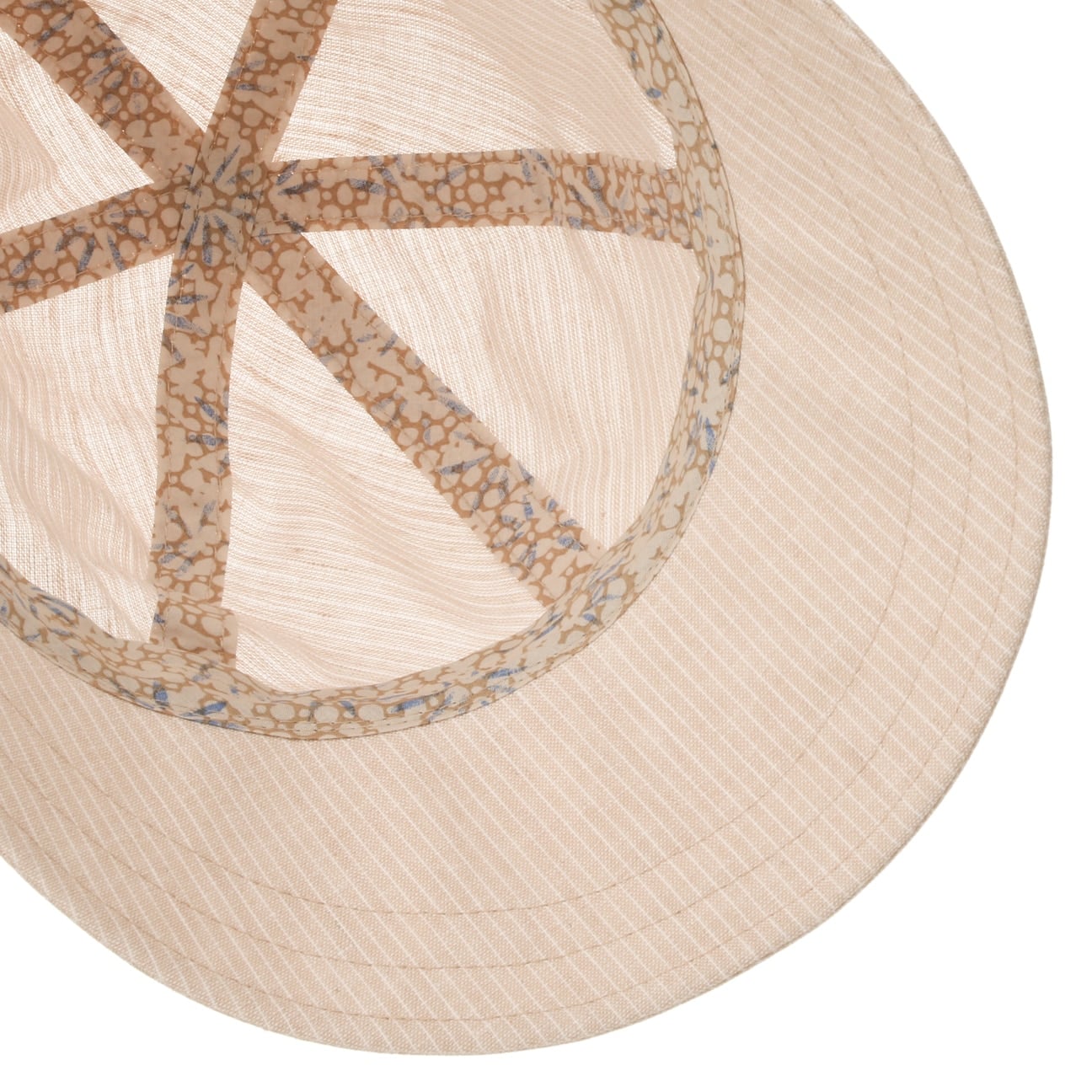 Lilly Stripes Leinen Baumwolle Visor hellbeige 8