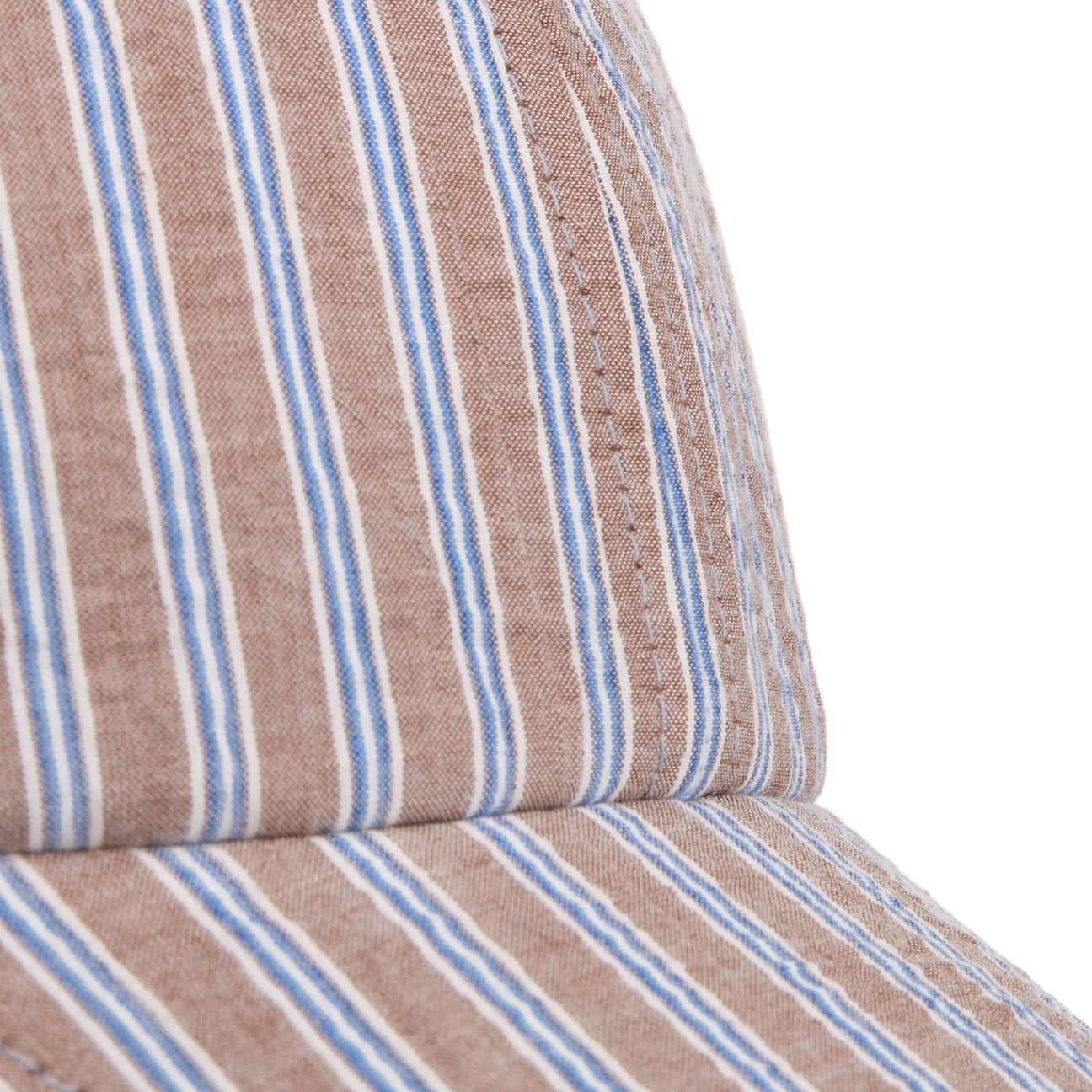 Rosie Seersucker Stripes Cap hellbraun 6