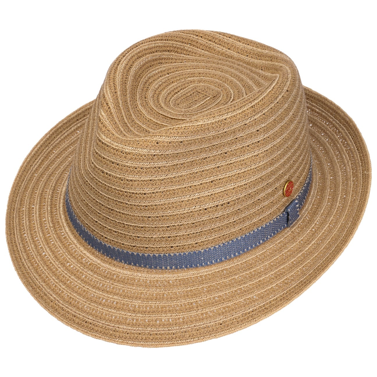 Maleo Braided Straw Trilby Hat natur 2