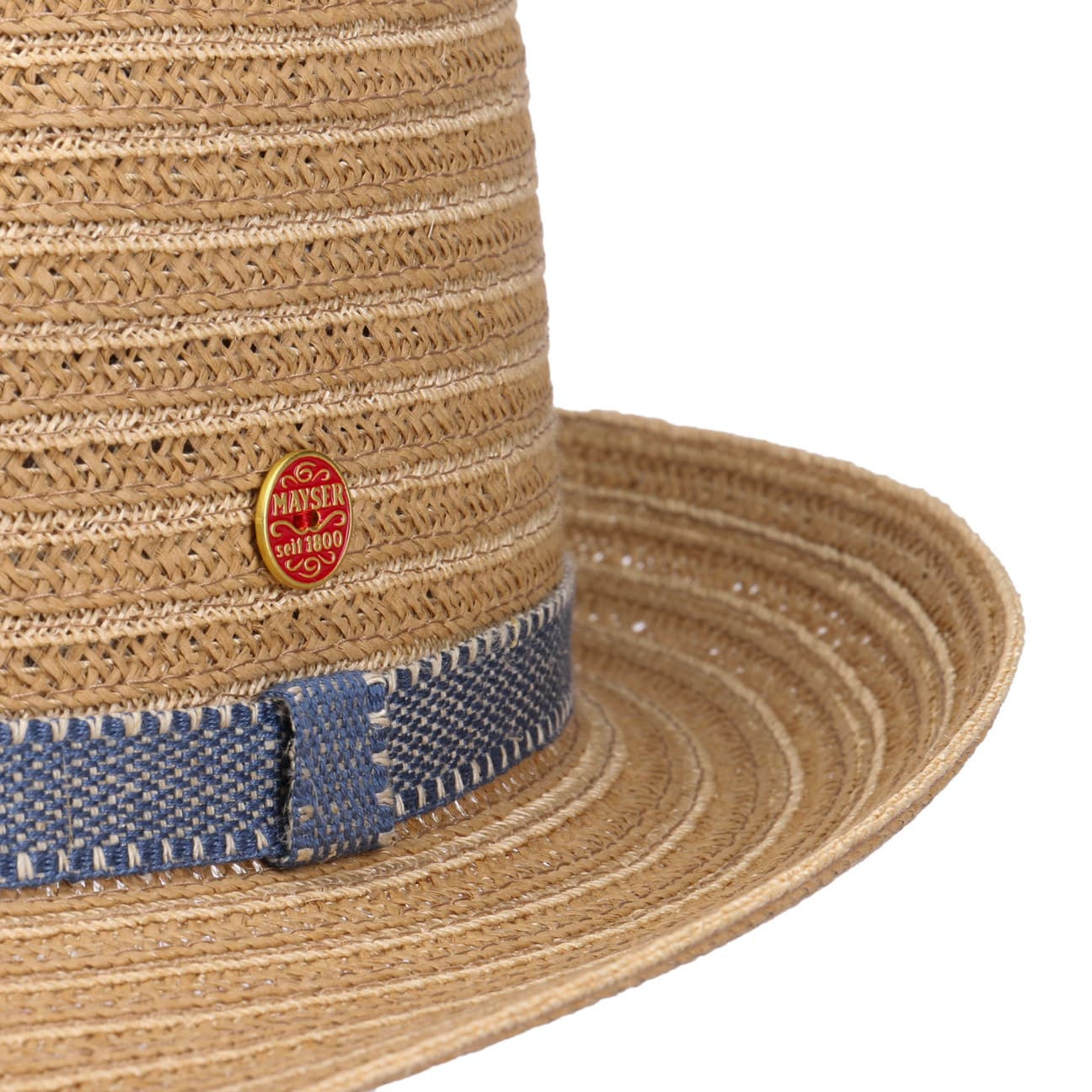 Maleo Braided Straw Trilby Hat natur 4