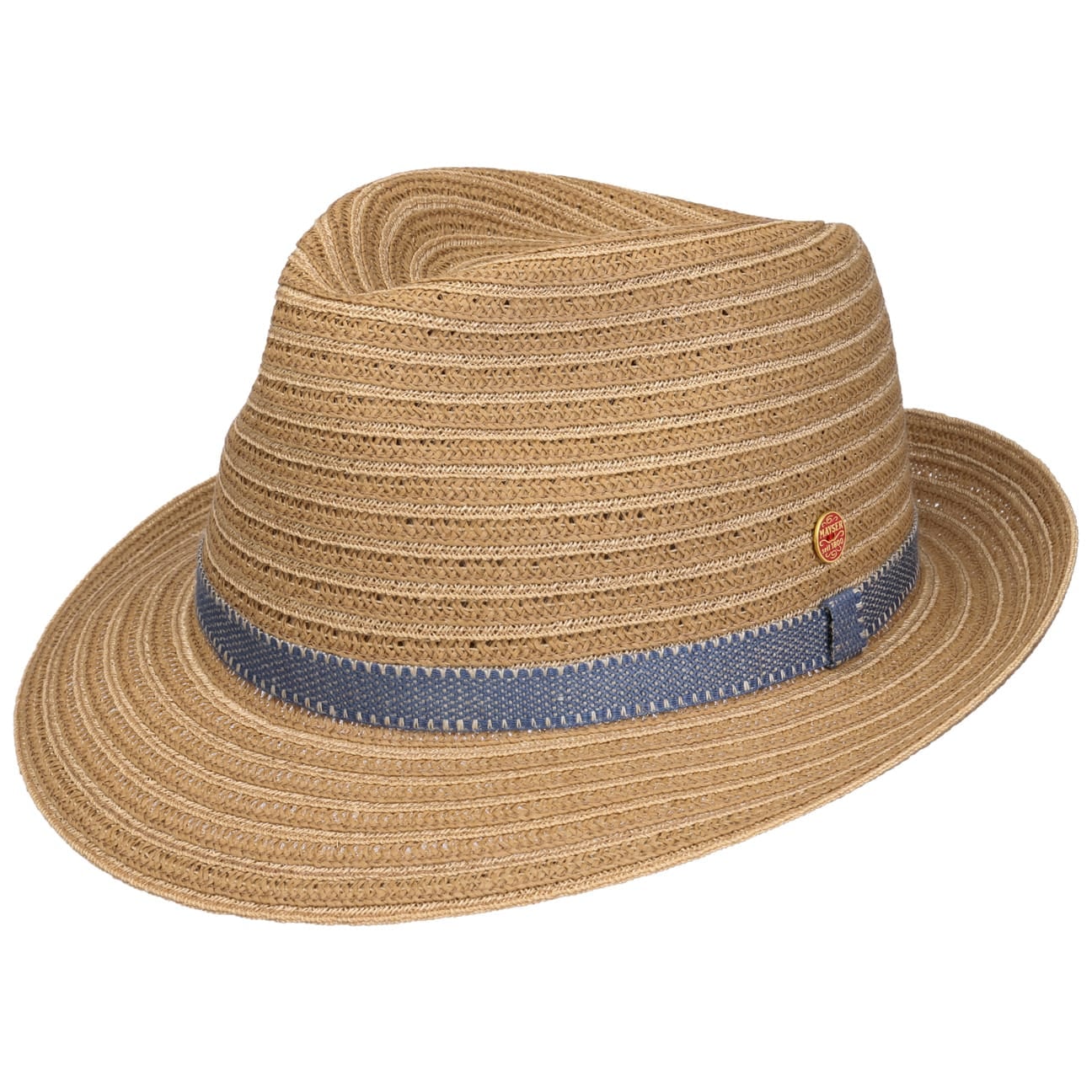Maleo Braided Straw Trilby Hat natur 1
