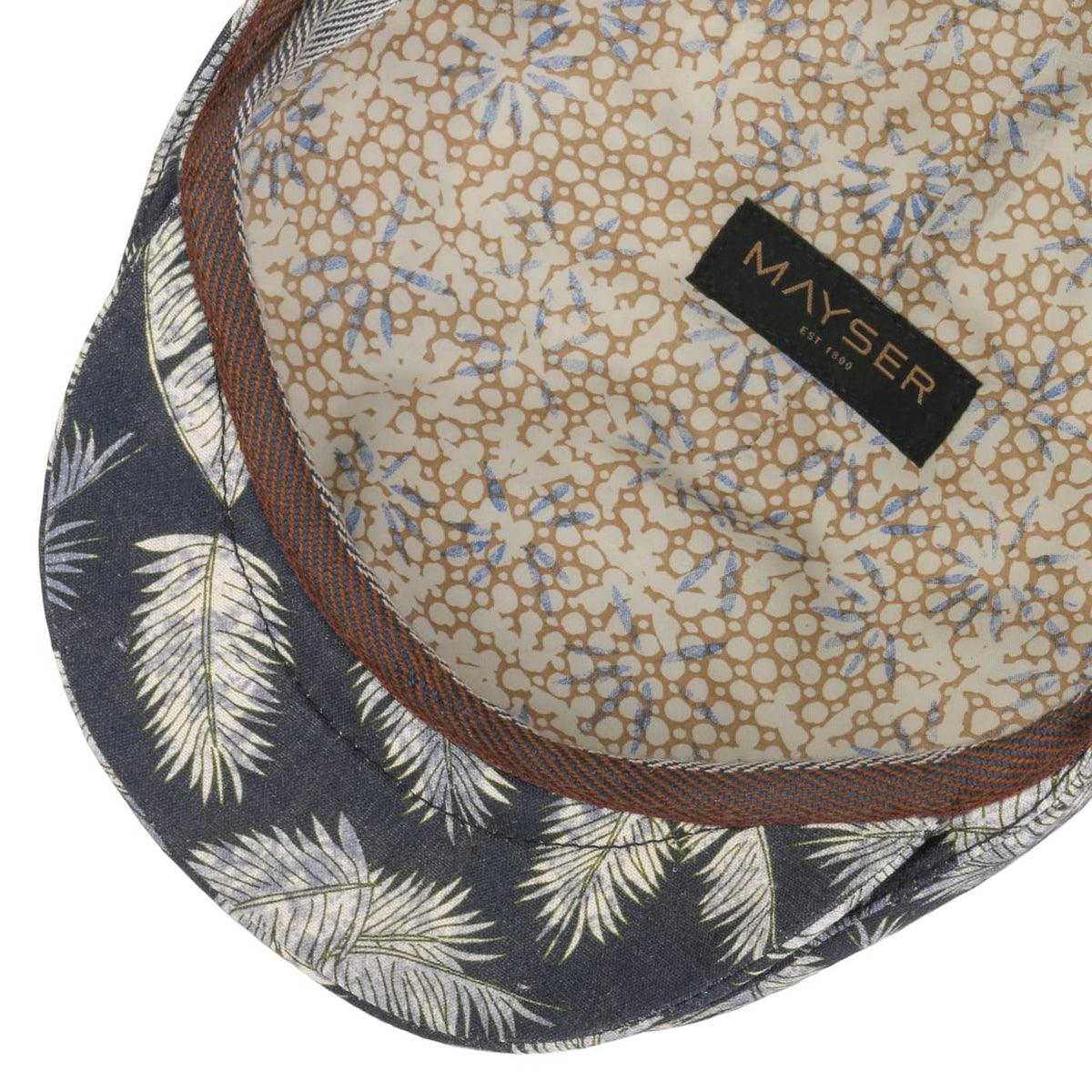 Sidney Leaf Flat Cap dunkelblau 3