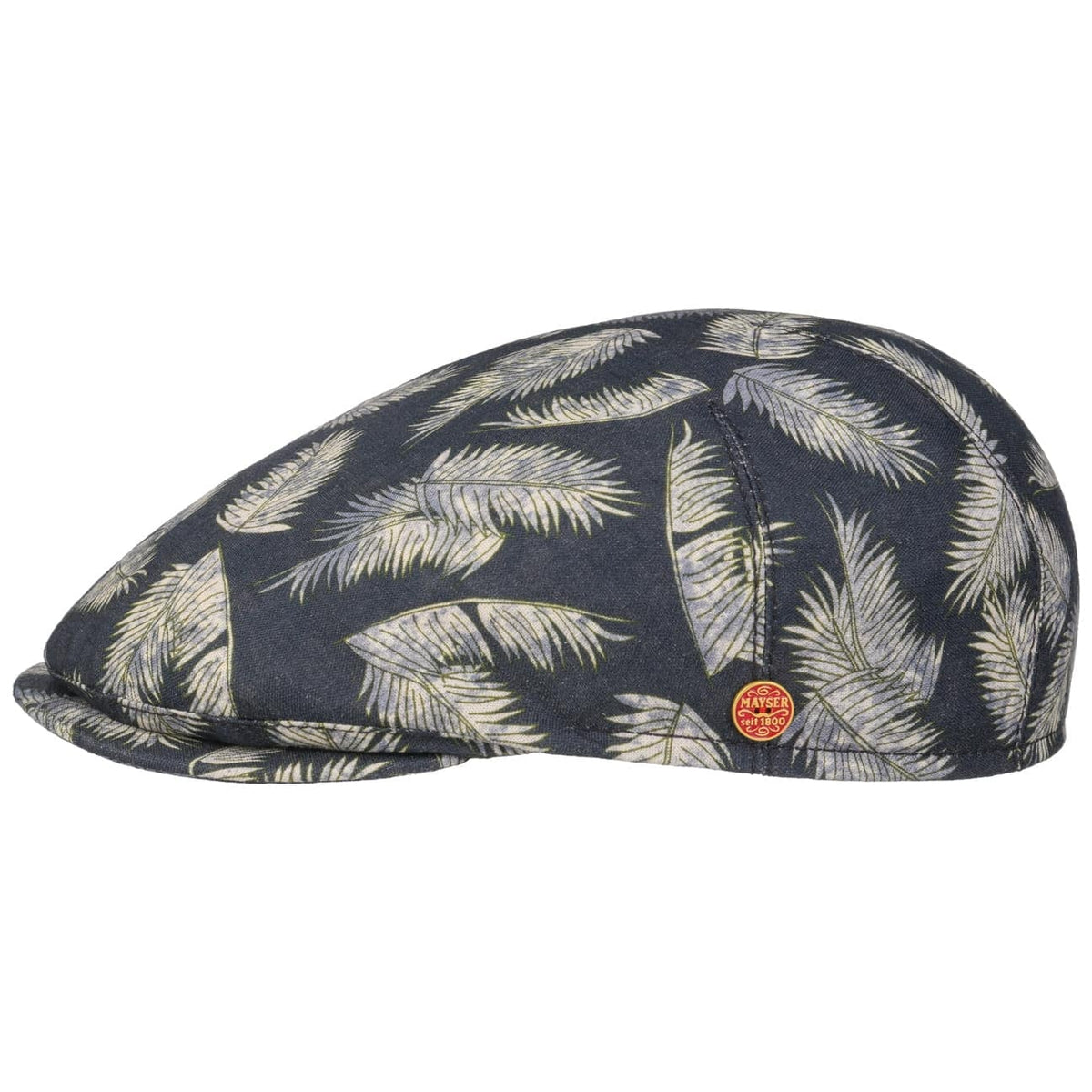 Sidney Leaf Flat Cap dunkelblau 1