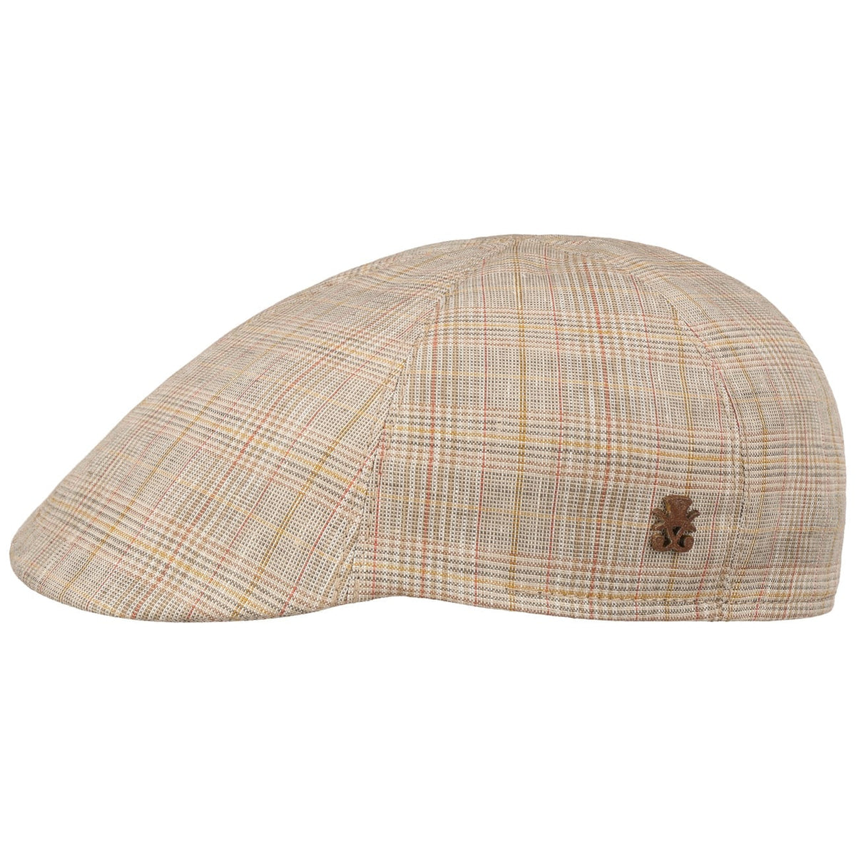 Paquito check flat cap Zechbauer hellbeige 1