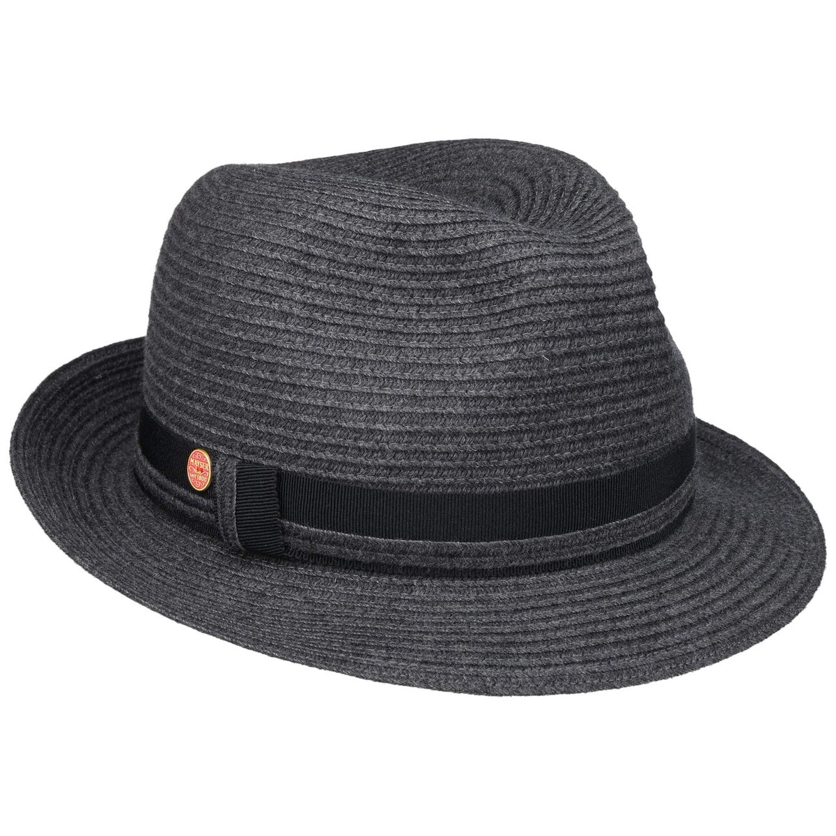 Braided Trilby Stoffhut anthrazit 1