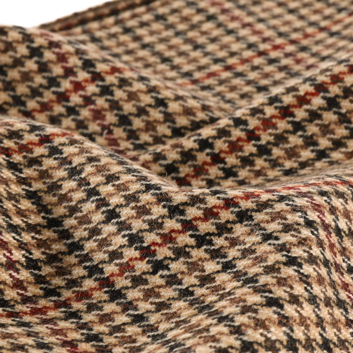 British Houndstooth Wollschal beige 3