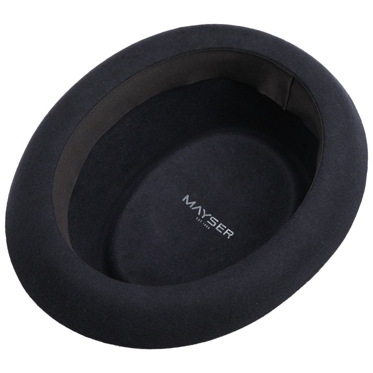 Gareth Herringbone Pork Pie Wollhut dunkelblau 2