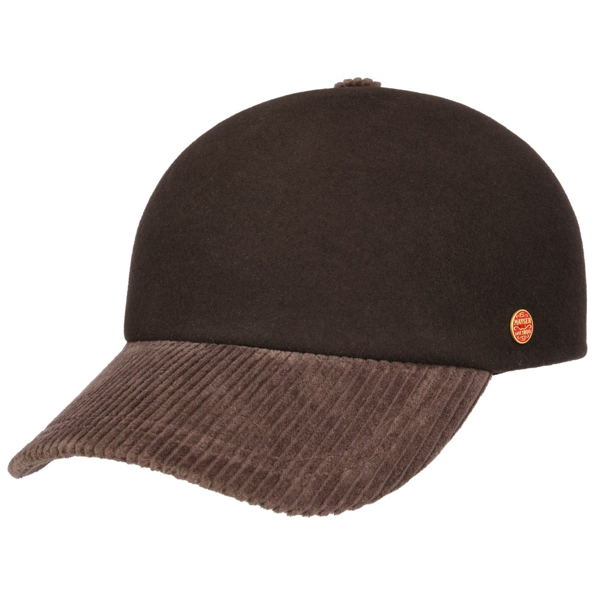 Wool Cashmere Cap med Manchesterskärm braun 1