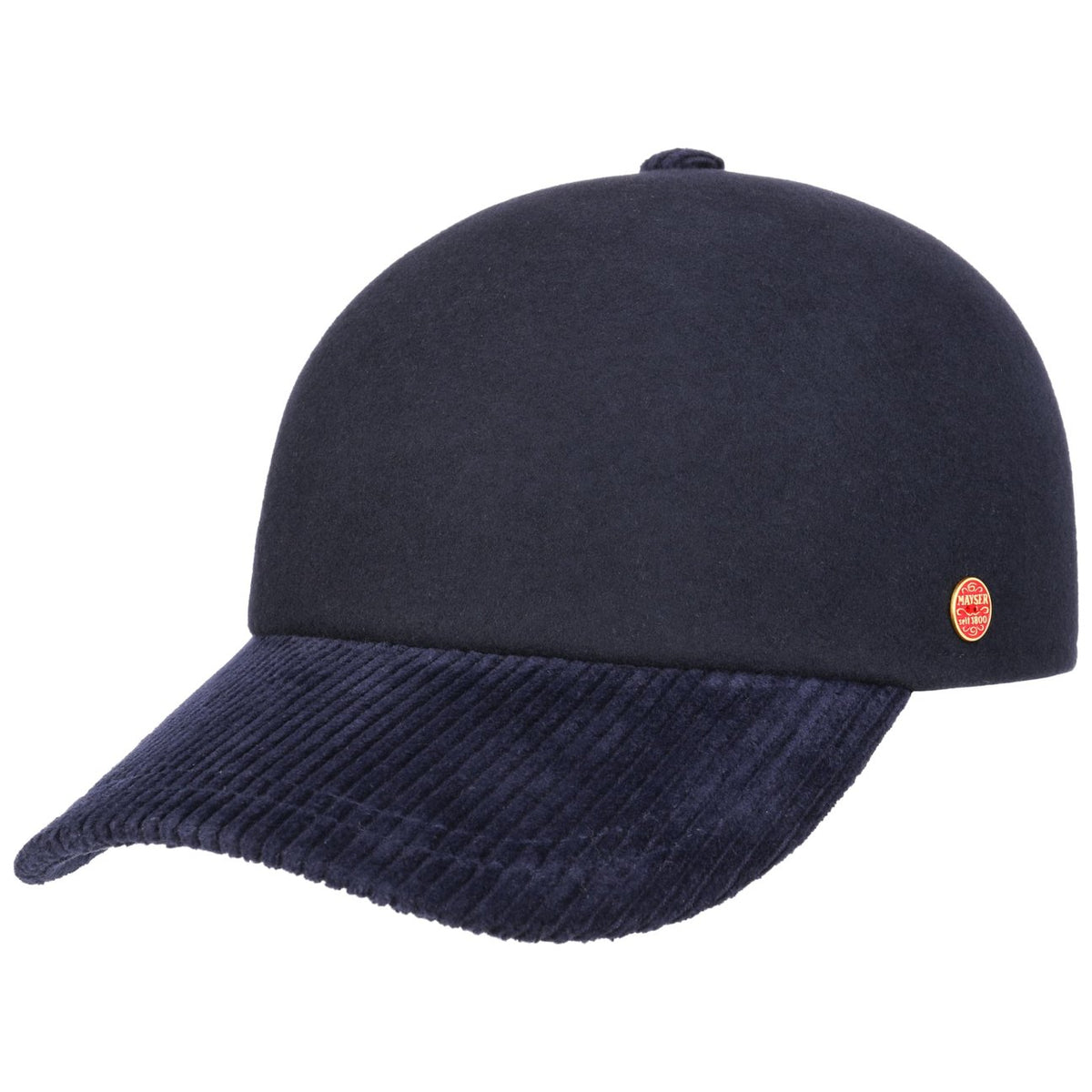 Wool Cashmere Cap med Manchesterskärm dunkelblau 7