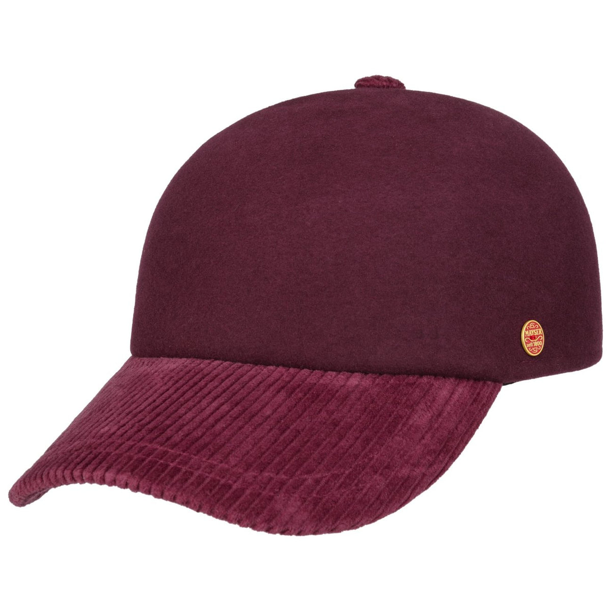 Wool Cashmere Cap med Manchesterskärm bordeaux 3