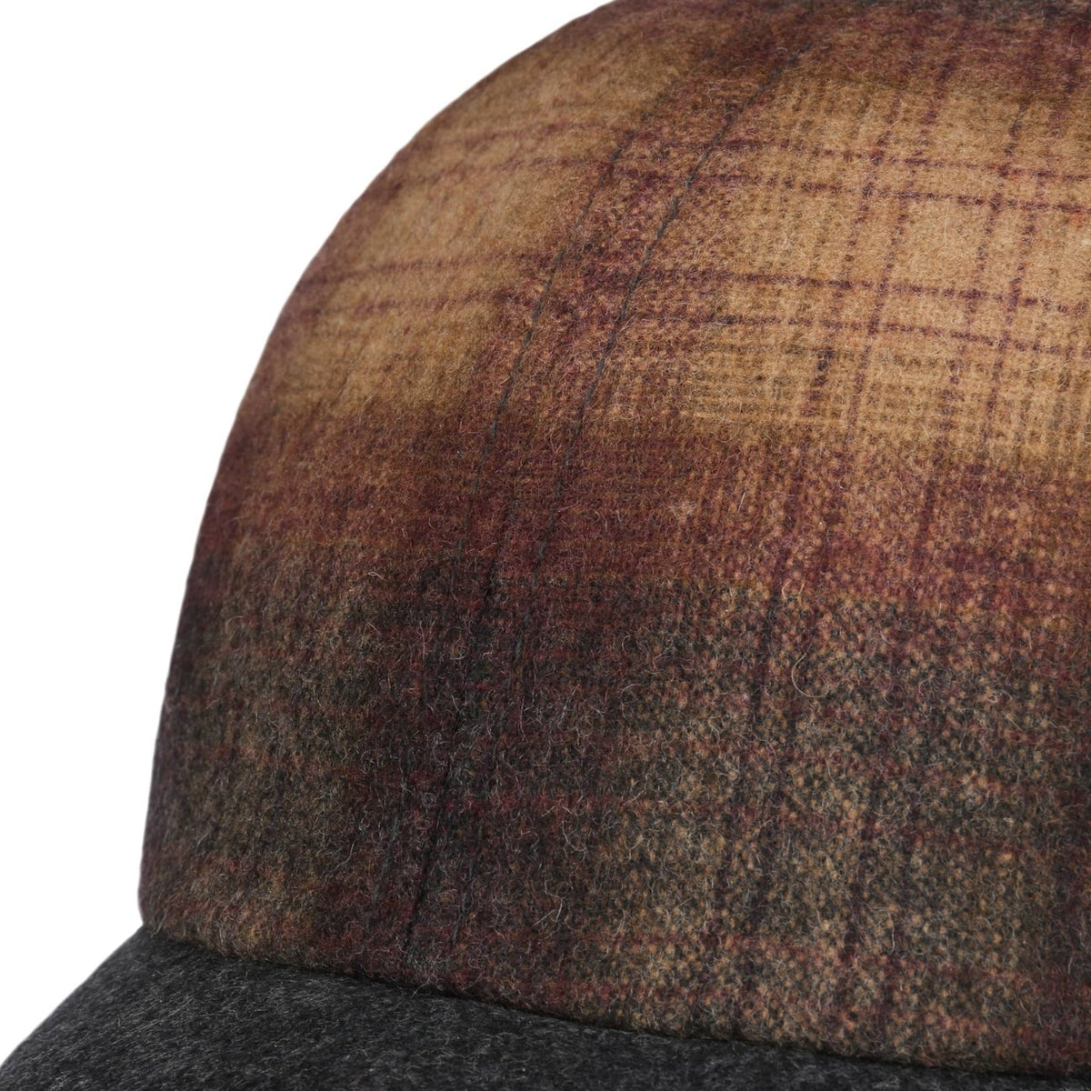 Lars Fading Check Cap camel 5