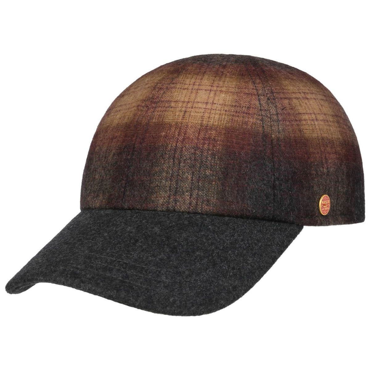 Lars Fading Check Cap camel 1