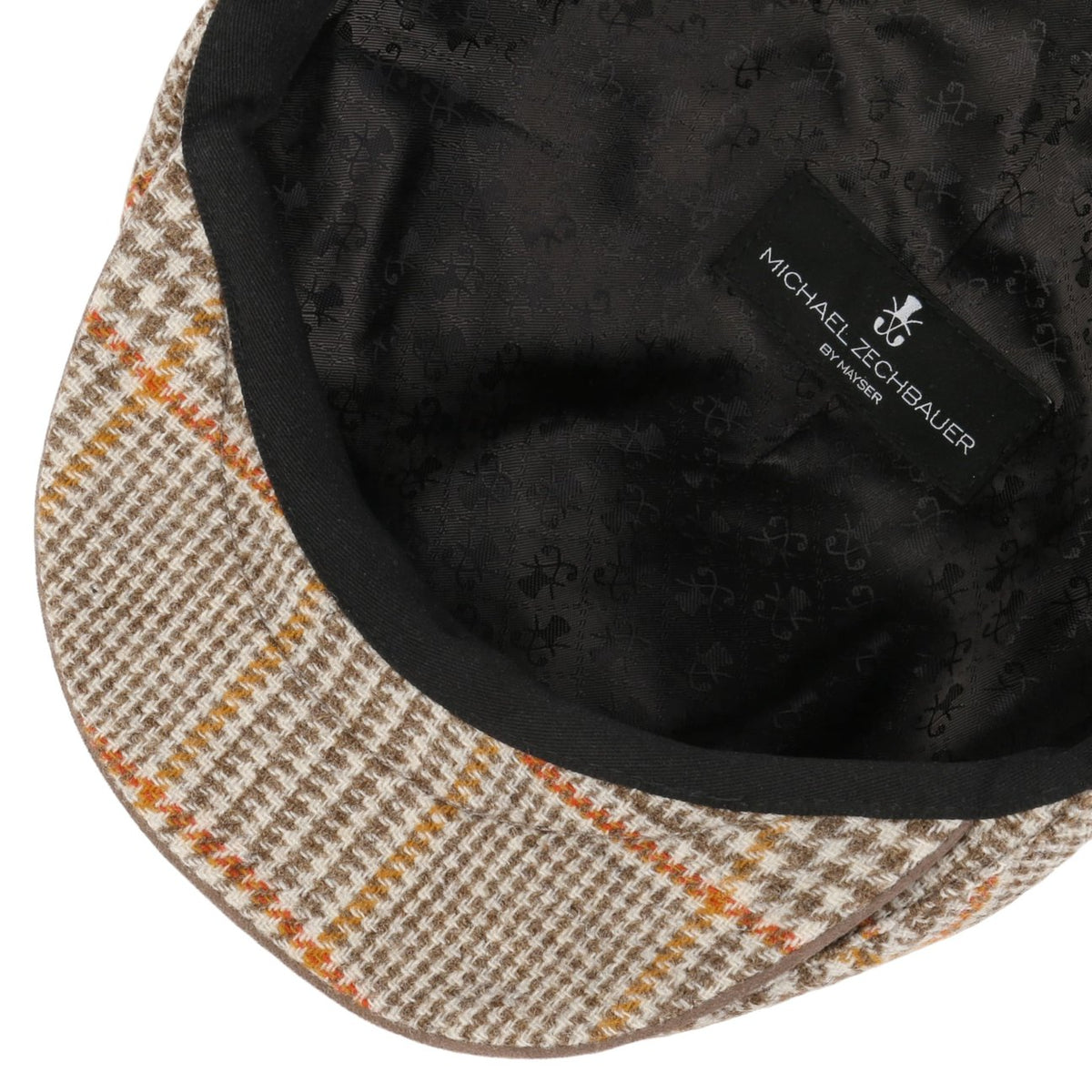 Marzio Glencheck Flatcap Zechbauer beige 3