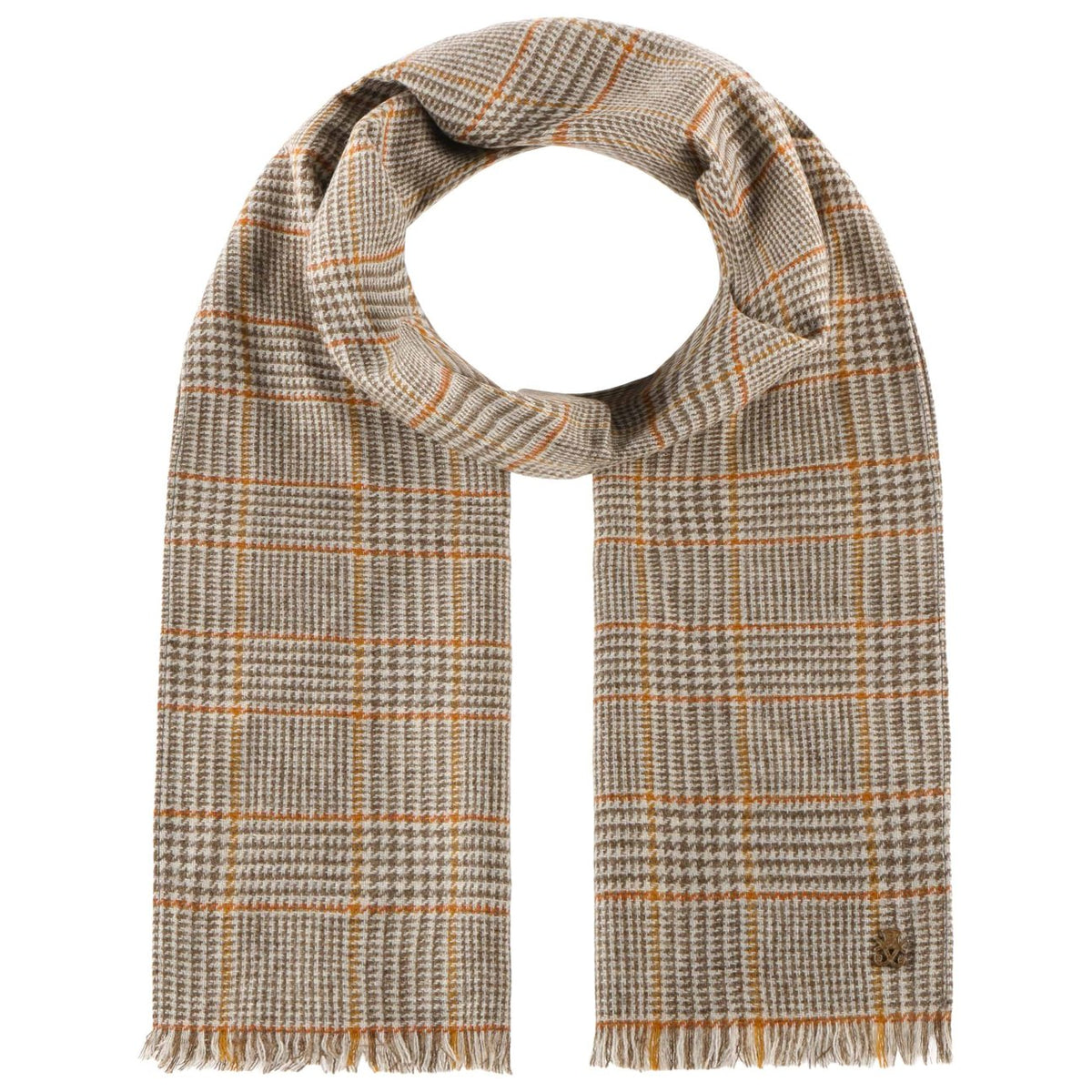 Marzio Houndstooth Schal Zechbauer beige 1