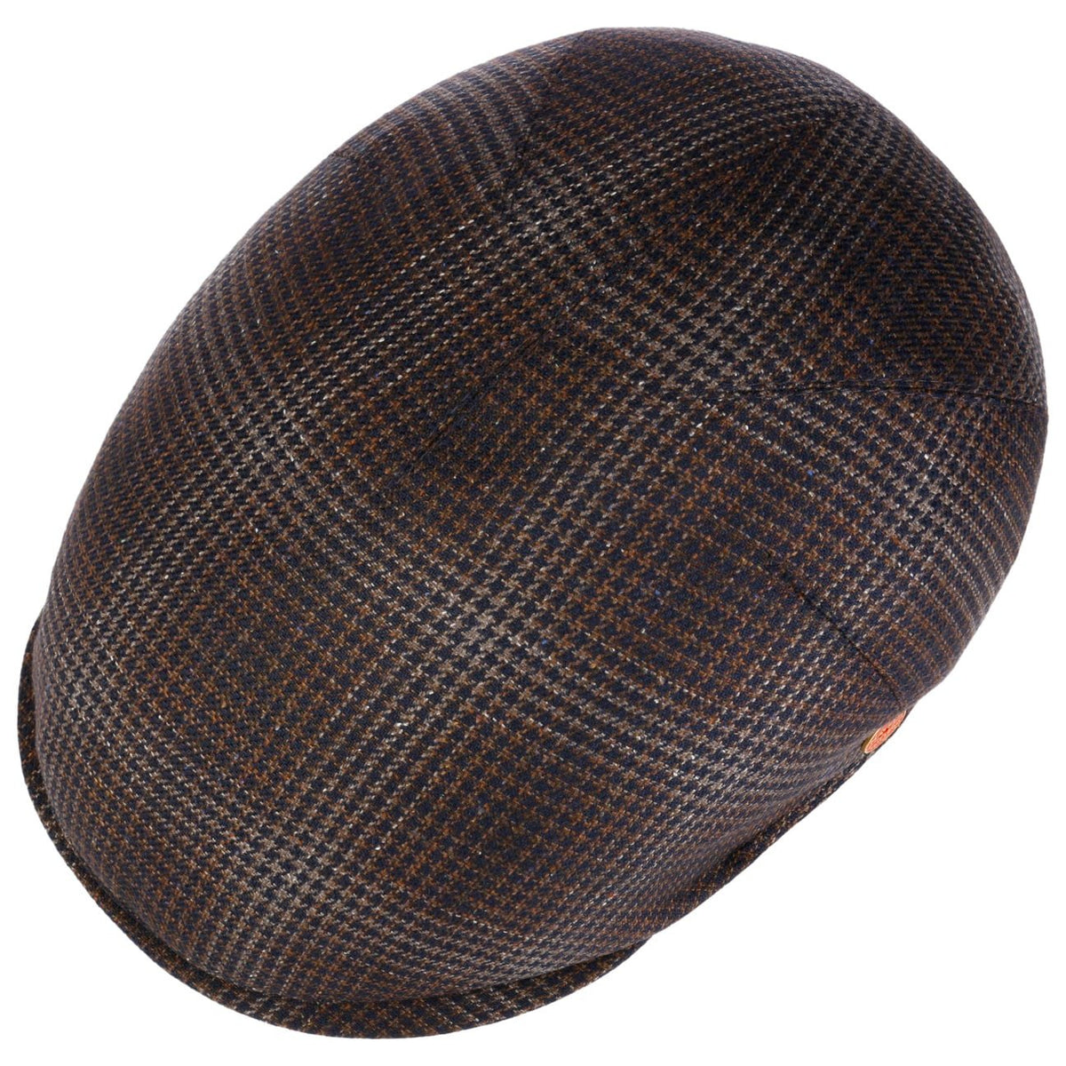 Simon Flat Cap i Silke og Nyull braun 3