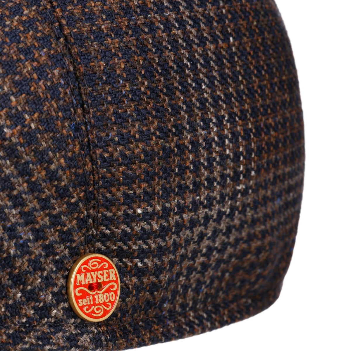 Simon Flat Cap i Silke og Nyull braun 5