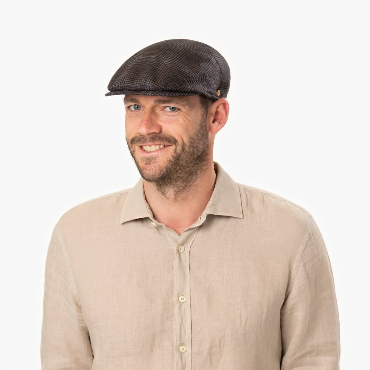 Simon Flat Cap i Silke og Nyull Modell 1